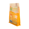 نوعية جيدة مخصصة الطباعة القابلة لإعادة التدوير شقة أسفل الحقيبة الصفراء لتغليف المواد الغذائية مع سحاب ونافذة